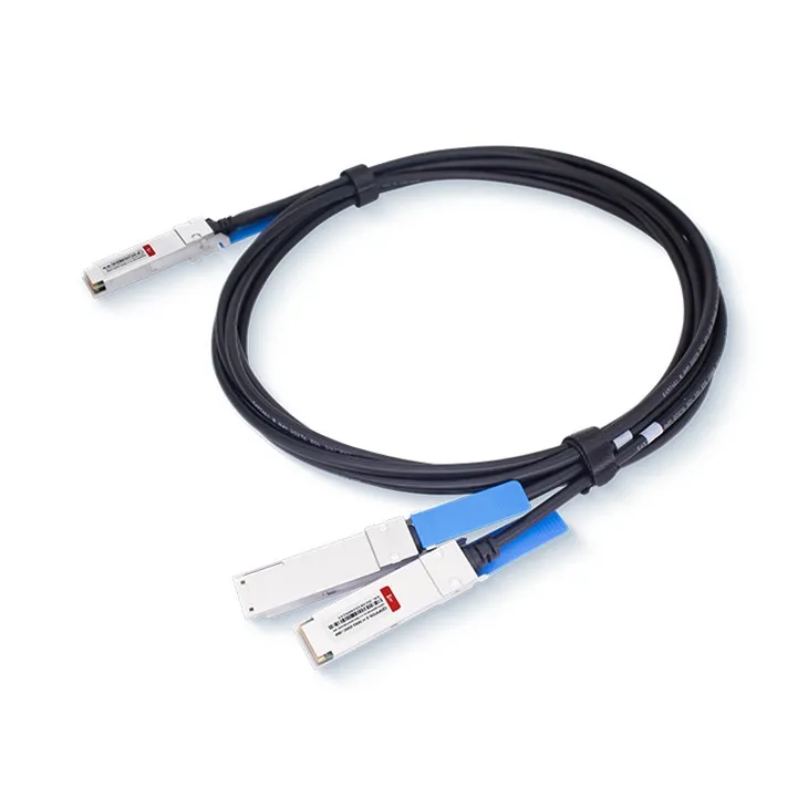 200G QSFP56 till 2X100G QSFP56 Breakout Passiv DAC Direktansluten kopparkabel